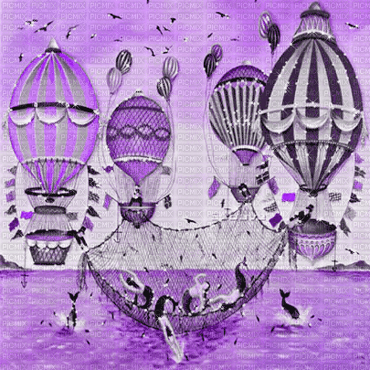 soave background animated balloon sea purple - Free animated GIF