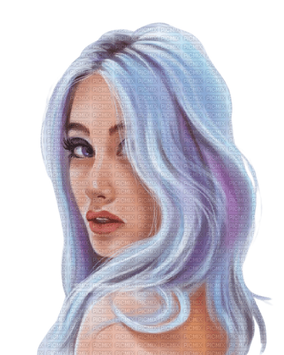 dolceluna woman blue hair - 免费PNG