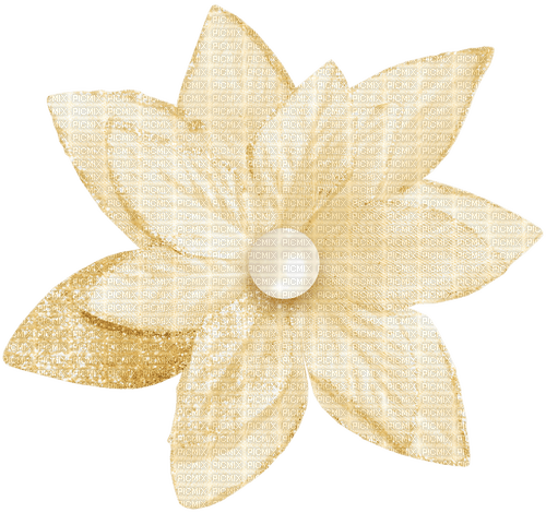 Christmas.Flower.Gold.White - PNG gratuit