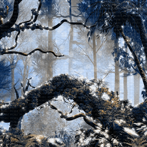 Y.A.M._Fantasy forest background - Ilmainen animoitu GIF