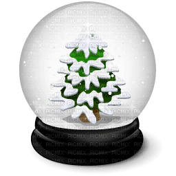 Christmas Snow Globe with tree - kostenlos png