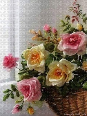 MMarcia flores fundo vintage - ücretsiz png