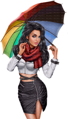 Lady With Umbrella 2 - 無料png