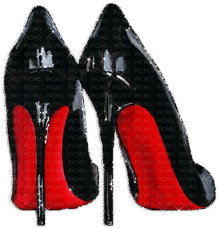 soave deco fashion animated shoe red black - GIF animé gratuit