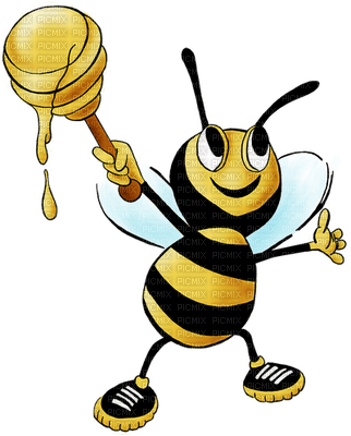 Kaz_Creations Cute Cartoon Love Bees Bee Wasp - ilmainen png