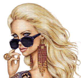 woman with sunglasses - kostenlos png