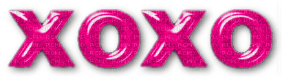 XOXO.Text.Pink - Free PNG