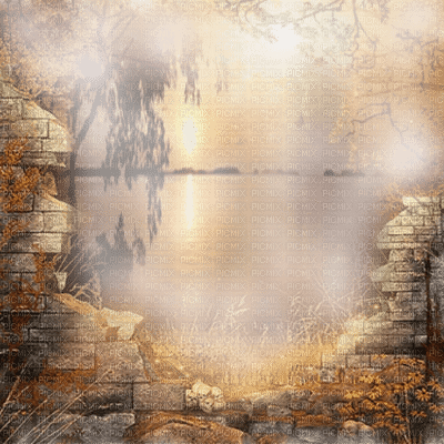 Automne  fond coucher de soleil autumn sunset transparent bg - png gratis