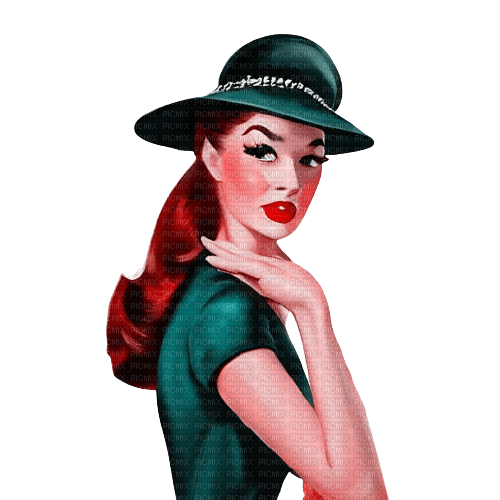 kikkapink vintage woman fashion hat - gratis png