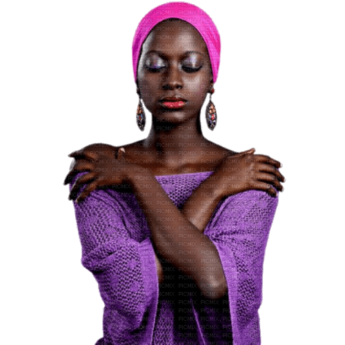 Woman AFrica Pink Violet - Bogusia - 無料png