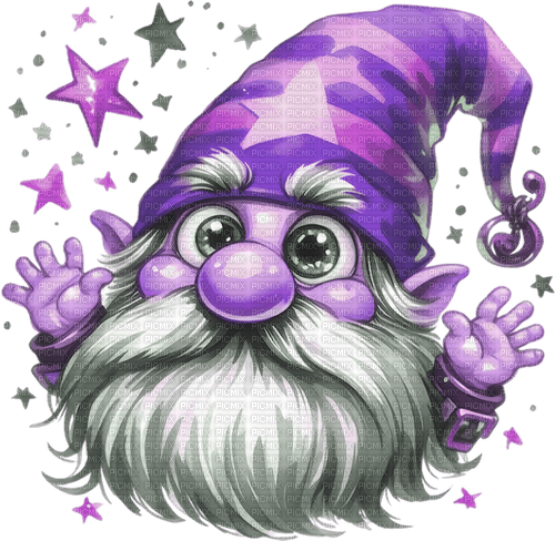 ♡§m3§♡ kawaii gnome purple funny image - zdarma png