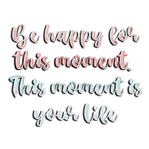 kikkapink text happy moment quote pink - Free PNG