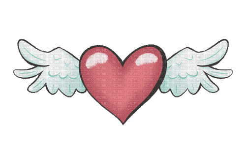 dolceluna winged heart deco spring summer, dolceluna , gif , animated ,  winged , heart , deco , spring , summer , pink , red , wings , valentine ,  valentin , st - Free animated GIF - PicMix