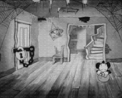 mickey mouse haunted house - 免费动画 GIF