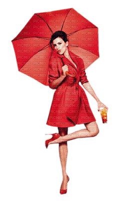 mujer con paraguas by EstrellaCristal - png ฟรี