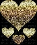 Fundo corações - corazones -back gold hearts - безплатен png