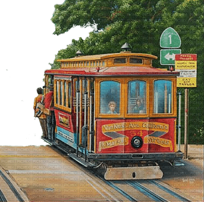 cable car vintage - Free PNG