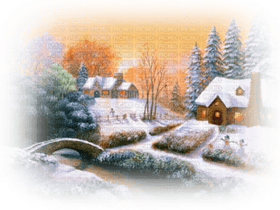 loly33 fond paysage hiver noel - δωρεάν png