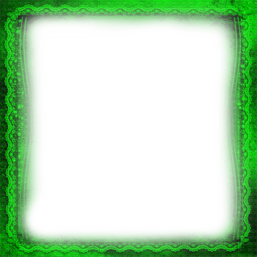 Green Lace Frame - By KittyKatLuv65 - nemokama png