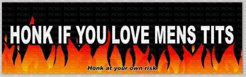 honk if you love mens tits - бесплатно png