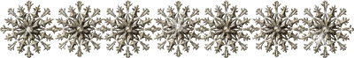 line of glitter snowflakes - Free animated GIF