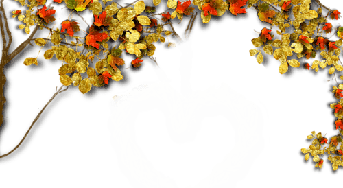soave deco autumn leaves branch tree frame border - kostenlos png