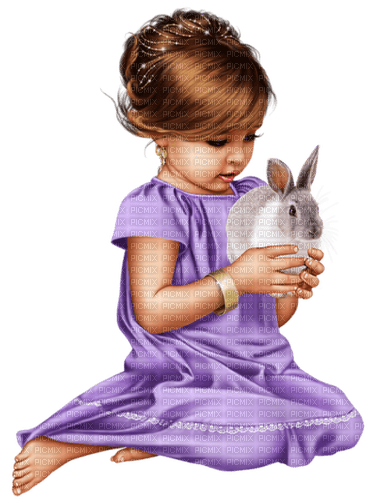 Kaz_Creations Child Girl Easter - zdarma png