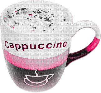 soave deco cup coffee cappuccino black white - png gratis