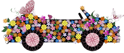 minou-deco-floral-car - Free PNG