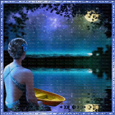 Moonlight on Water - Free animated GIF