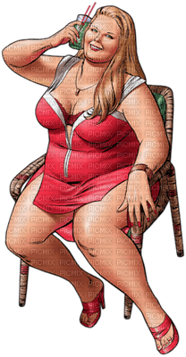 Kaz_Creations Woman Femme Large Big Chair - PNG gratuit