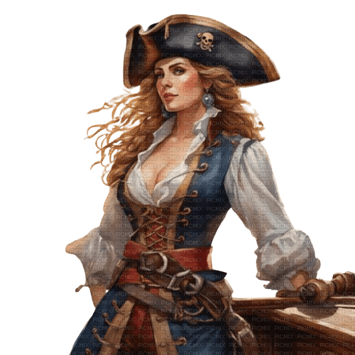 girl, frau, woman, femme, piraten, pirat - Free PNG