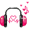 pink headphones - Ingyenes animált GIF