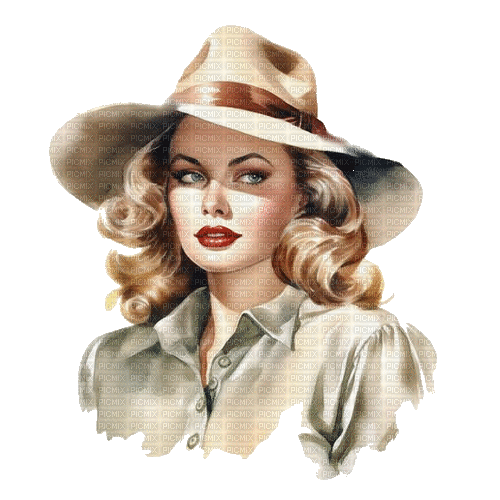 woman hat femme chapeau - 免费动画 GIF
