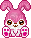 pink bunny - Nemokamas animacinis gif