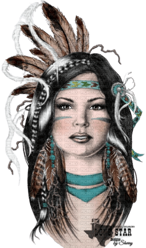 Femme amerindienne - gratis png