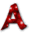 Kaz_Creations Alphabets Red Moving Lights Letter A - GIF animado gratis