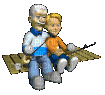 Mann mit Kind - Darmowy animowany GIF