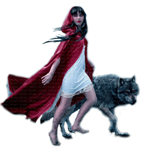 fantasy woman and wolf by nataliplus - png grátis