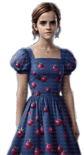 Emma Watson - Blueberry Dress - besplatni png