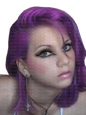 Kaz_Creations Woman Femme Purple Hair - kostenlos png