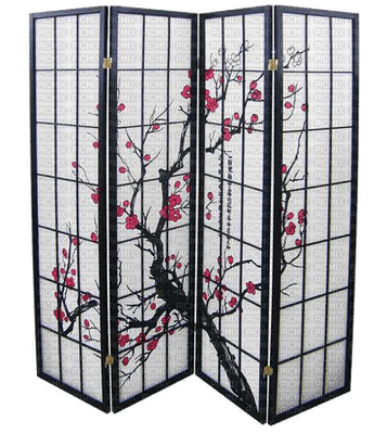 cherry blossom japan paravent - Free PNG