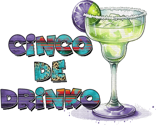 kawaii Cinco De mayo hat Mexican drink - Gratis animerad GIF