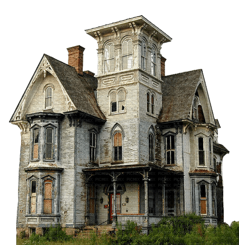 #haunted #house #building #historic #facade - 免费PNG