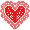 Pixel Red Doily - png grátis