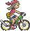 pokemon emerald may riding bike - GIF animado gratis