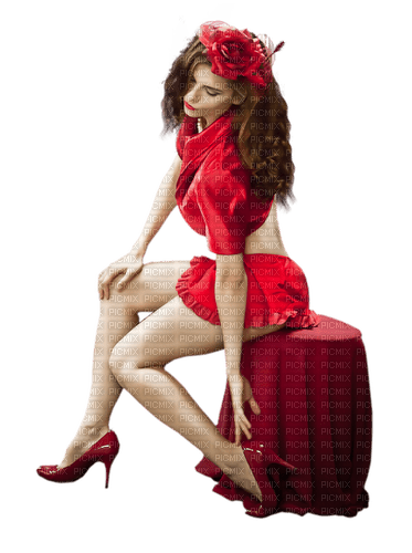 femme rouge - фрее пнг