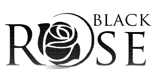 Black Rose.Text.deco.Victoriabea - png ฟรี