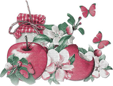 soave deco apple pink green - Free PNG