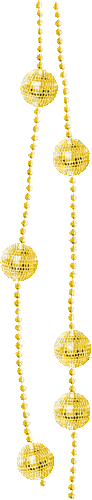 Balls.Beads.Gold.Yellow.Animated - KittyKatLuv65 - Darmowy animowany GIF
